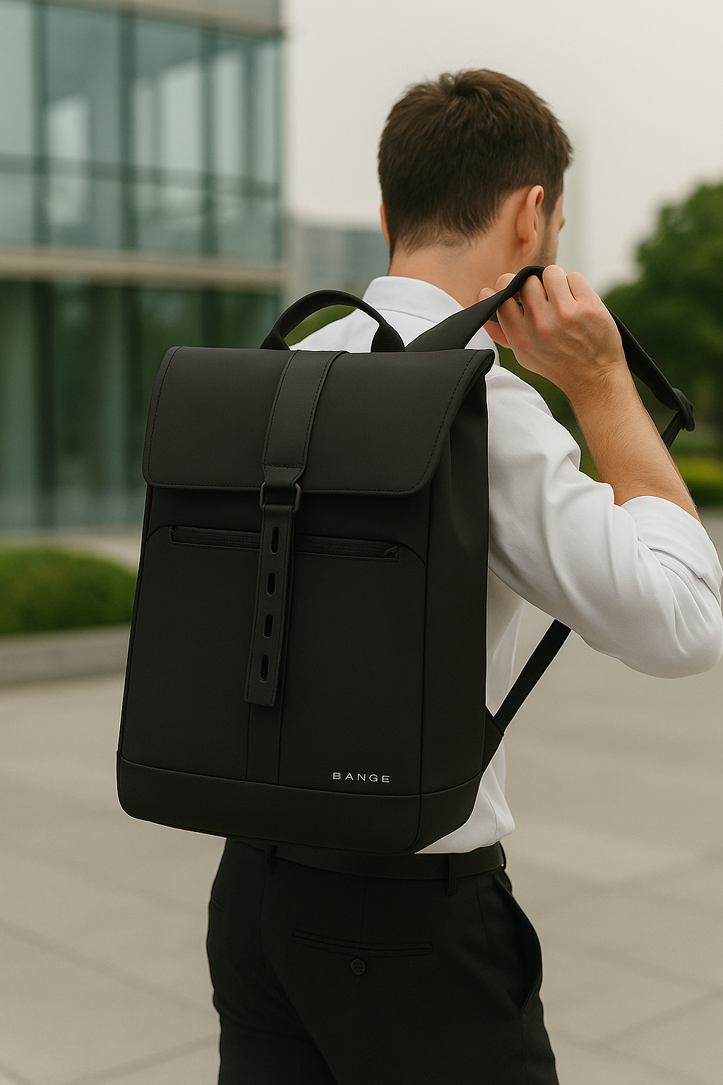 Zaino Da Viaggio Nero Porta Laptop Uomo — Business, immagine 6