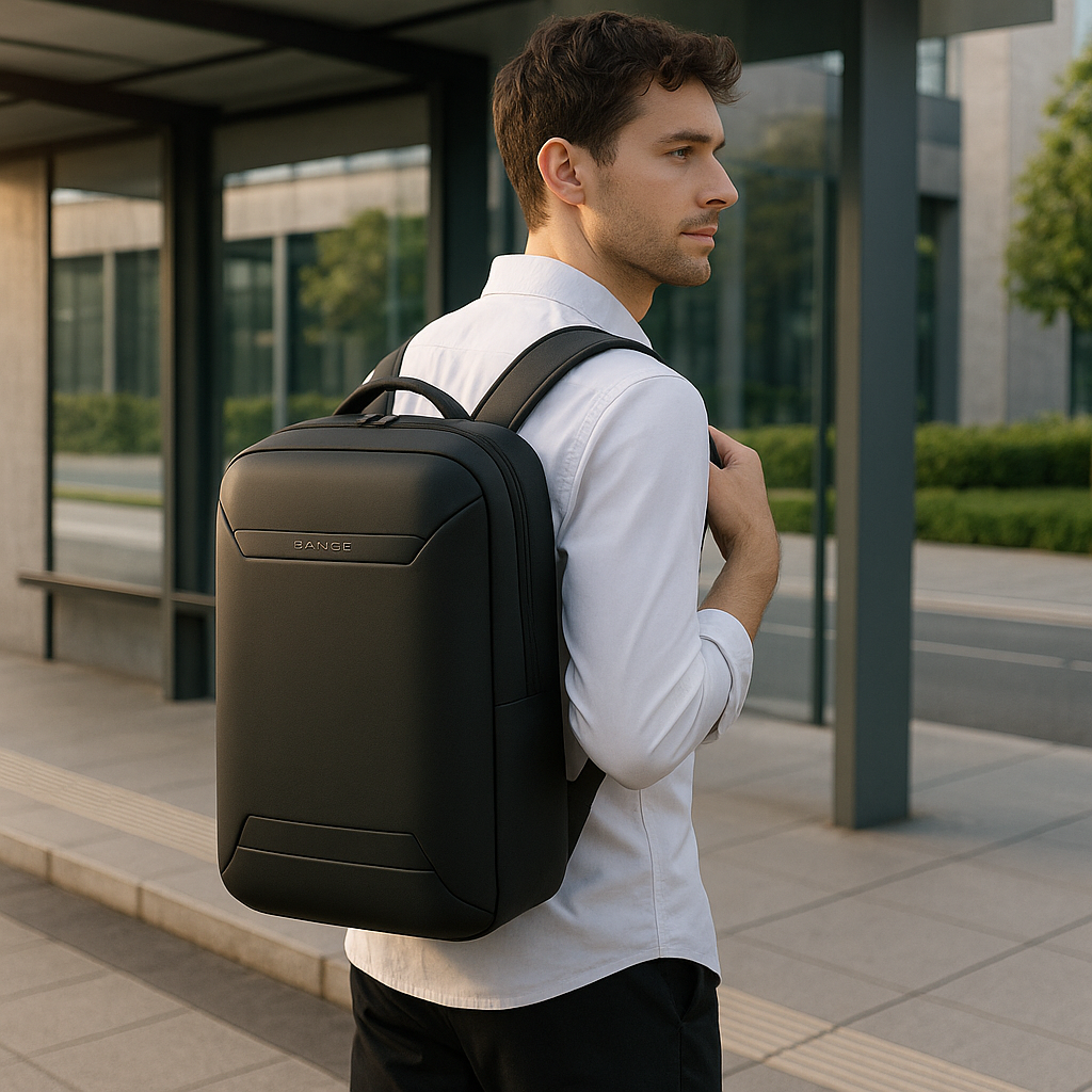 Zaino Multicolore Porta Laptop Con USB Uomo — Genova, immagine 6