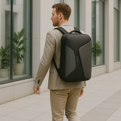 Zaino Multicolore Porta Laptop Con USB Uomo — Ufficio, immagine 4