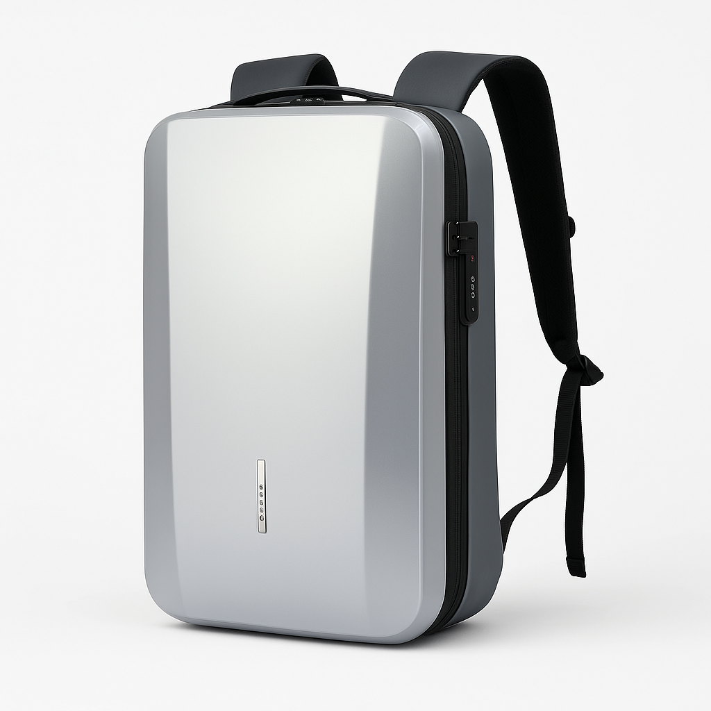 Zaino Rigido Multicolore Con USB Unisex — Scudo, immagine 3