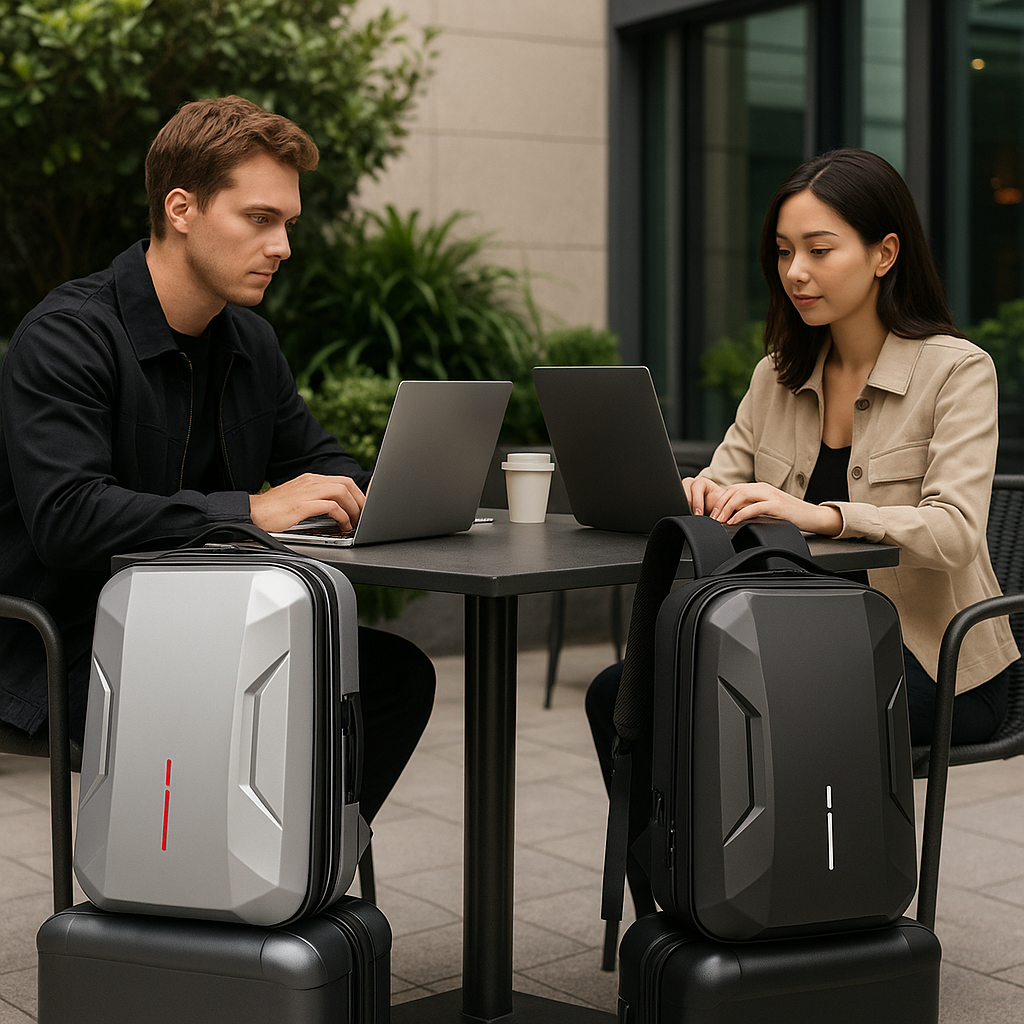 Zaino Rigido Multicolore Porta Laptop Uomo — Prisma, immagine 5