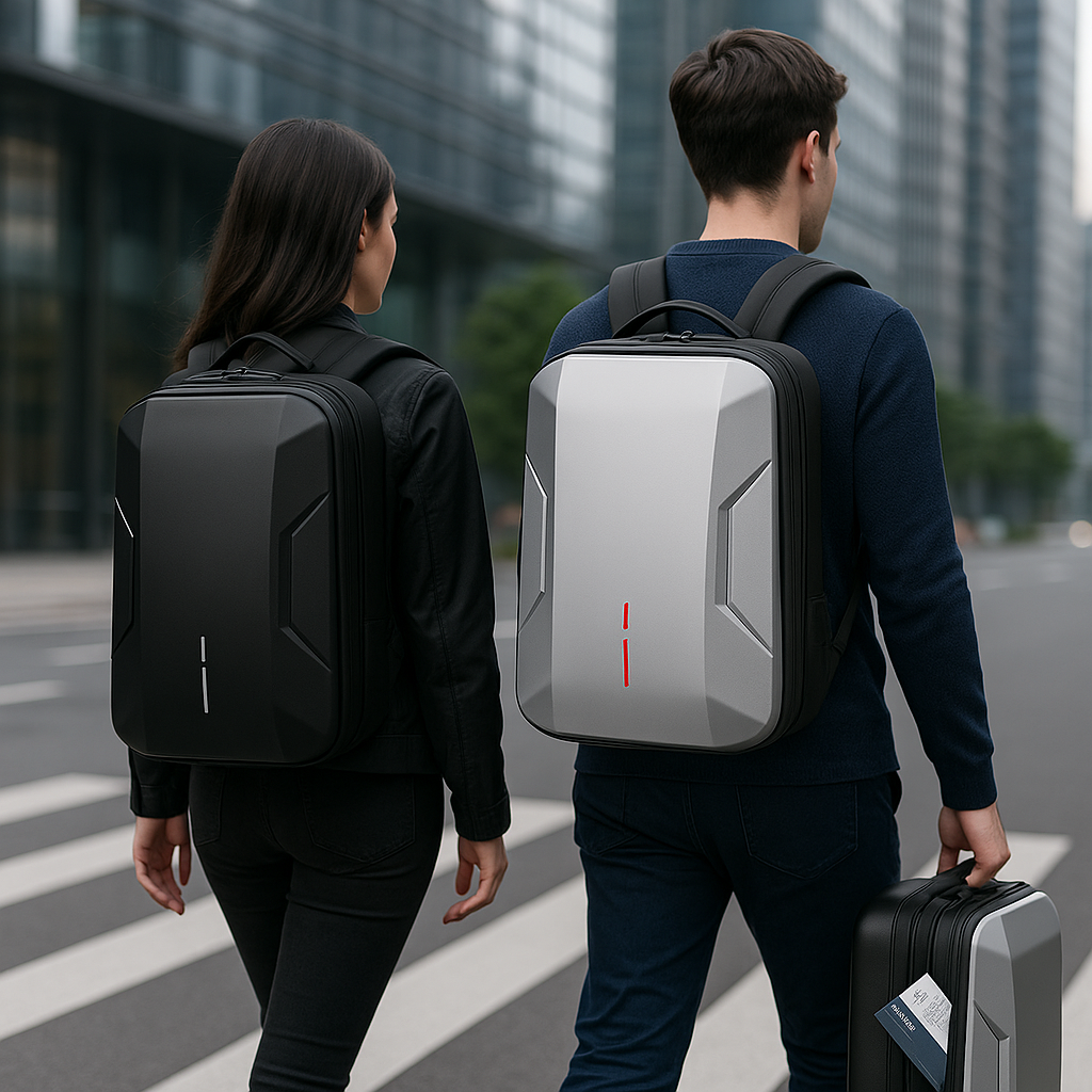 Zaino Rigido Multicolore Porta Laptop Uomo — Prisma, immagine 4