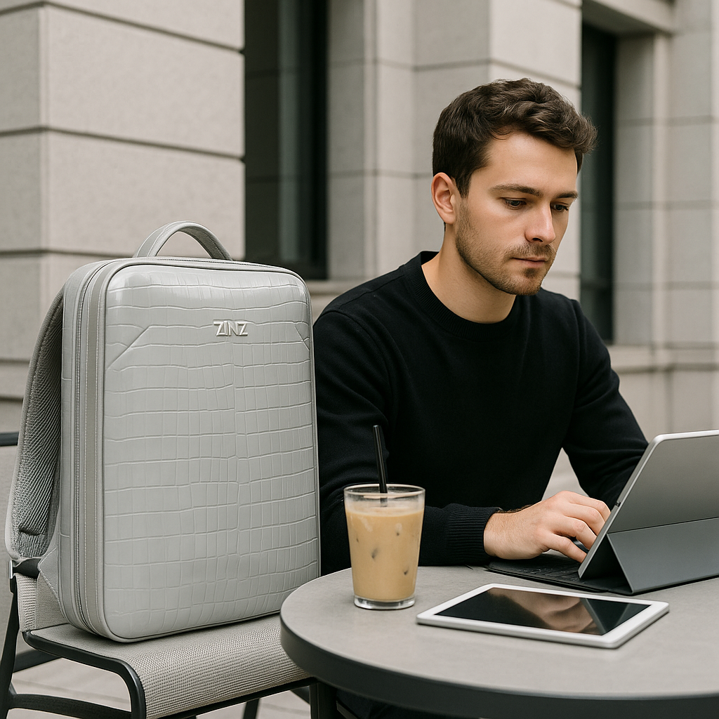 Zaino Multicolore Espandibile Con USB Unisex — Ufficio, immagine 7