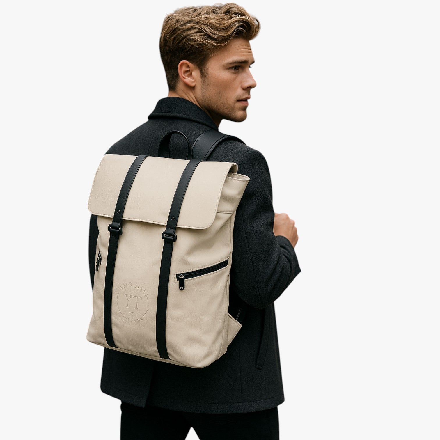 Zaino Roll Top Multicolore Porta Laptop Unisex — Trento, immagine 4