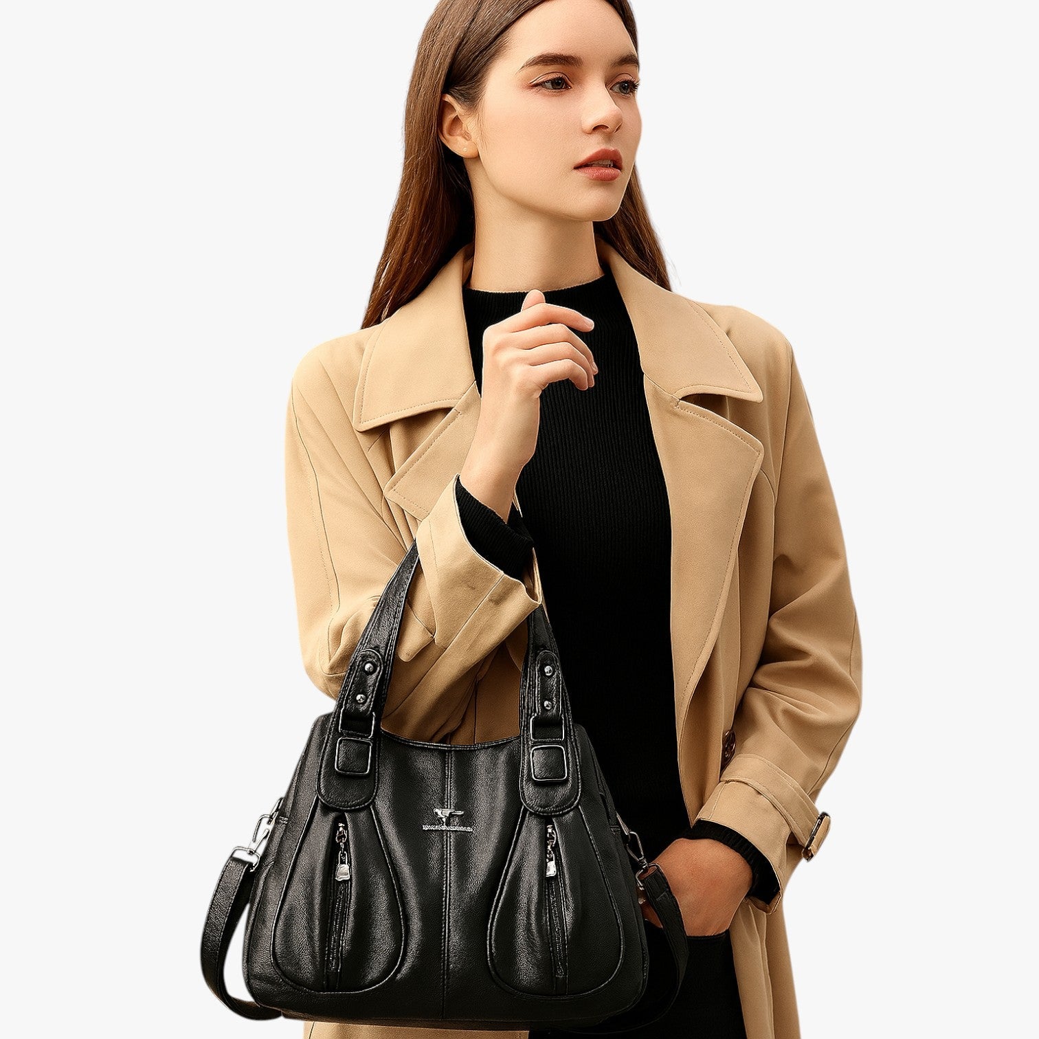 Borsa Tote Multicolore Multiscomparto Donna — Verona, immagine 2