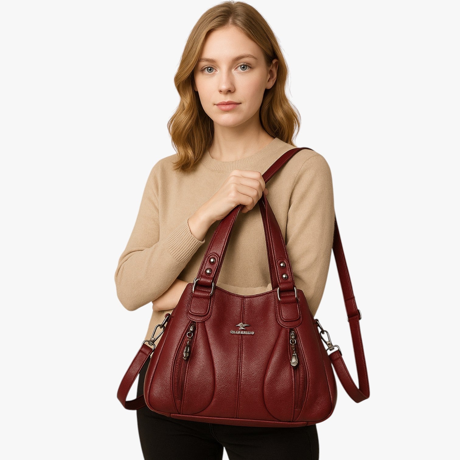 Borsa Tote Multicolore Multiscomparto Donna — Verona, immagine 4