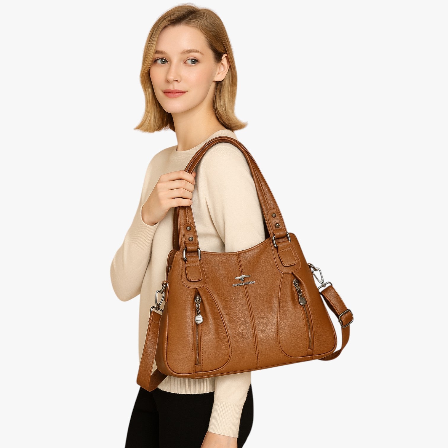 Borsa Tote Multicolore Multiscomparto Donna — Verona, immagine 3