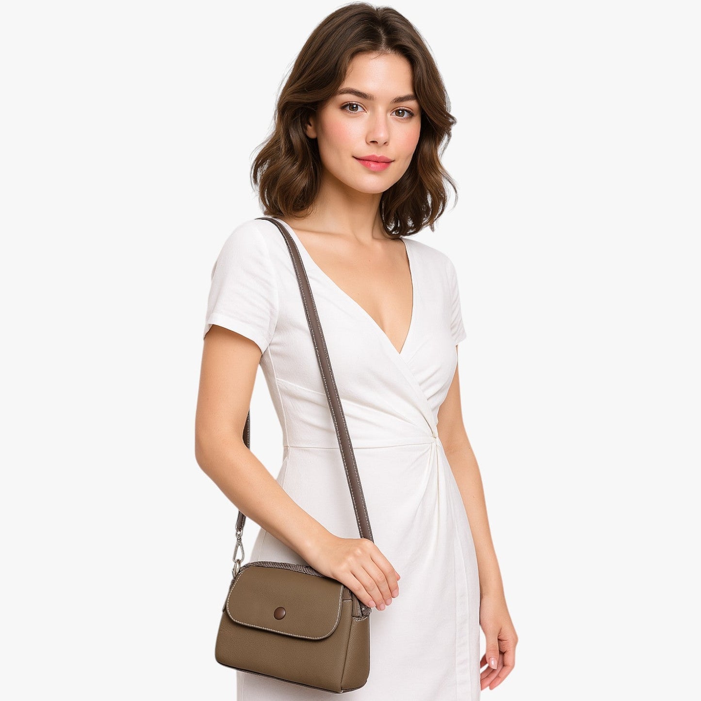 Borsa A Tracolla Multicolore Compatta Donna — Nola, immagine 3