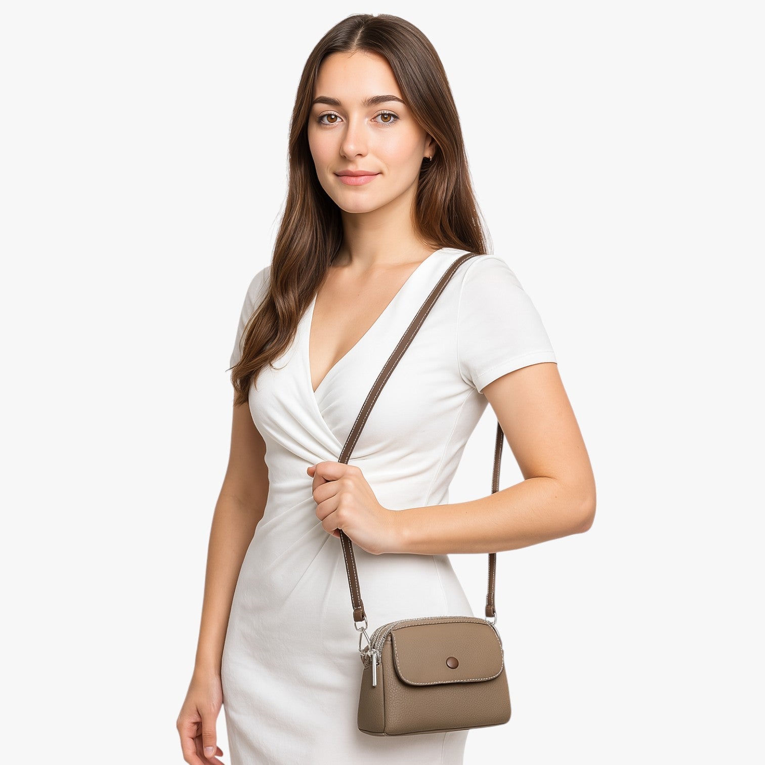 Borsa A Tracolla Multicolore Compatta Donna — Nola, immagine 8