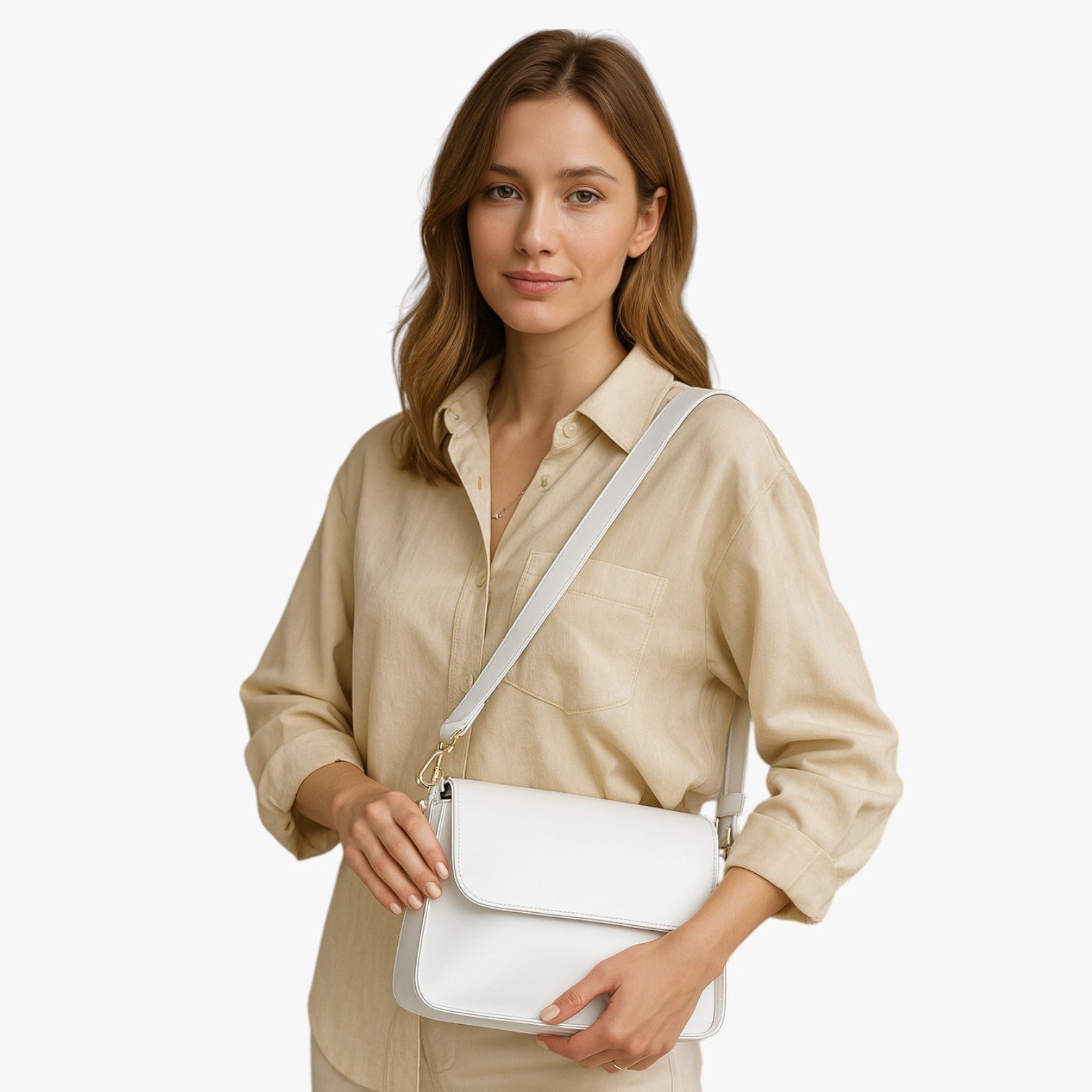 Borsa A Tracolla Multicolore Compatta Donna — Celeste, immagine 2