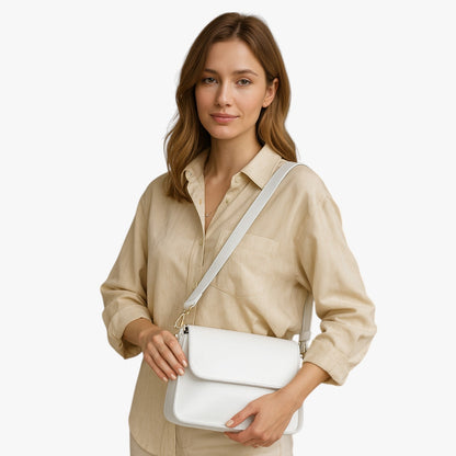 Borsa A Tracolla Multicolore Compatta Donna — Celeste, immagine 2