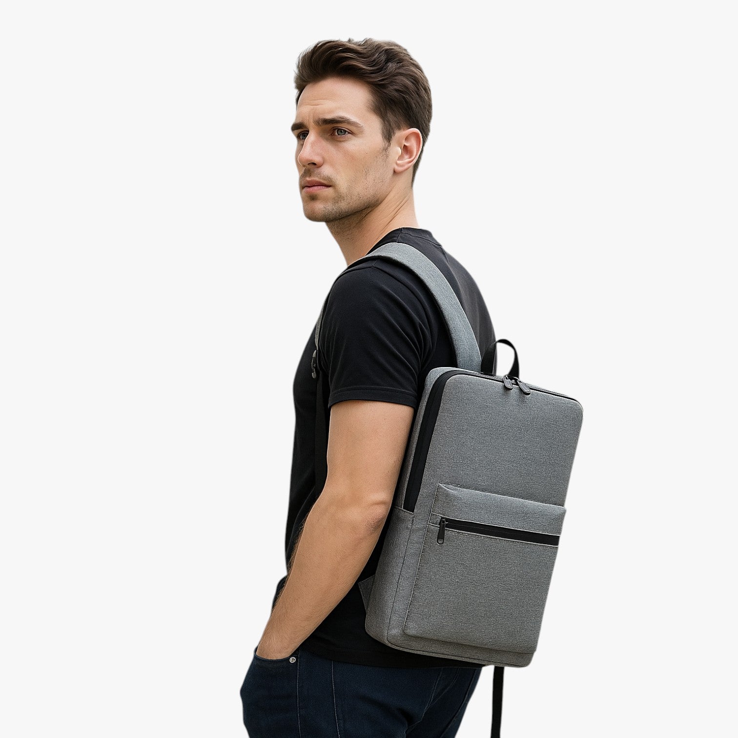 Zaino Slim Multicolore Porta Laptop Unisex — Brera, immagine 6