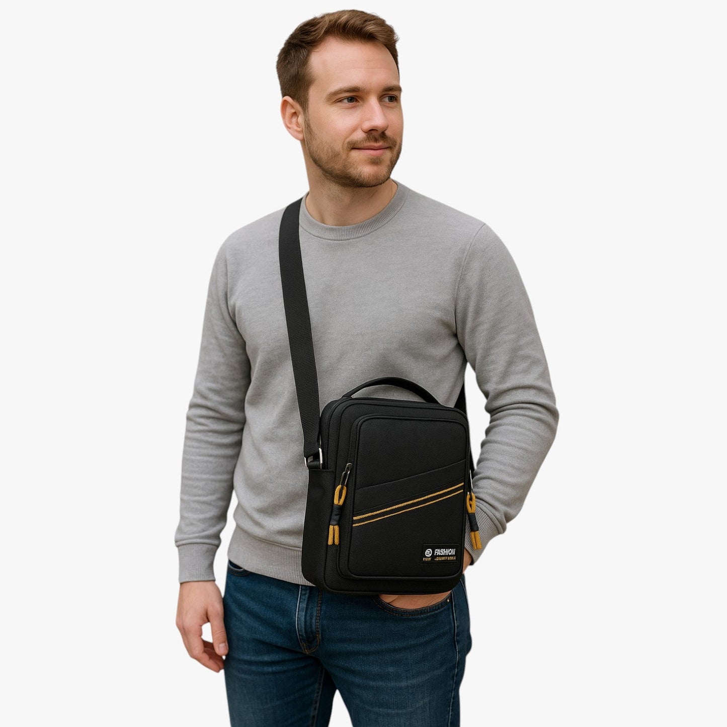 Borsa Messenger Multicolore Compatta Uomo — Trento, immagine 2