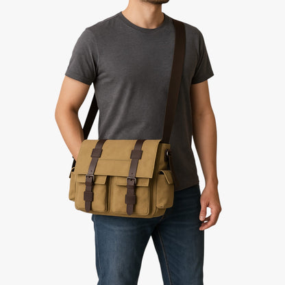 Borsa Messenger Multicolore In Tela Uomo — Pisa, immagine 3