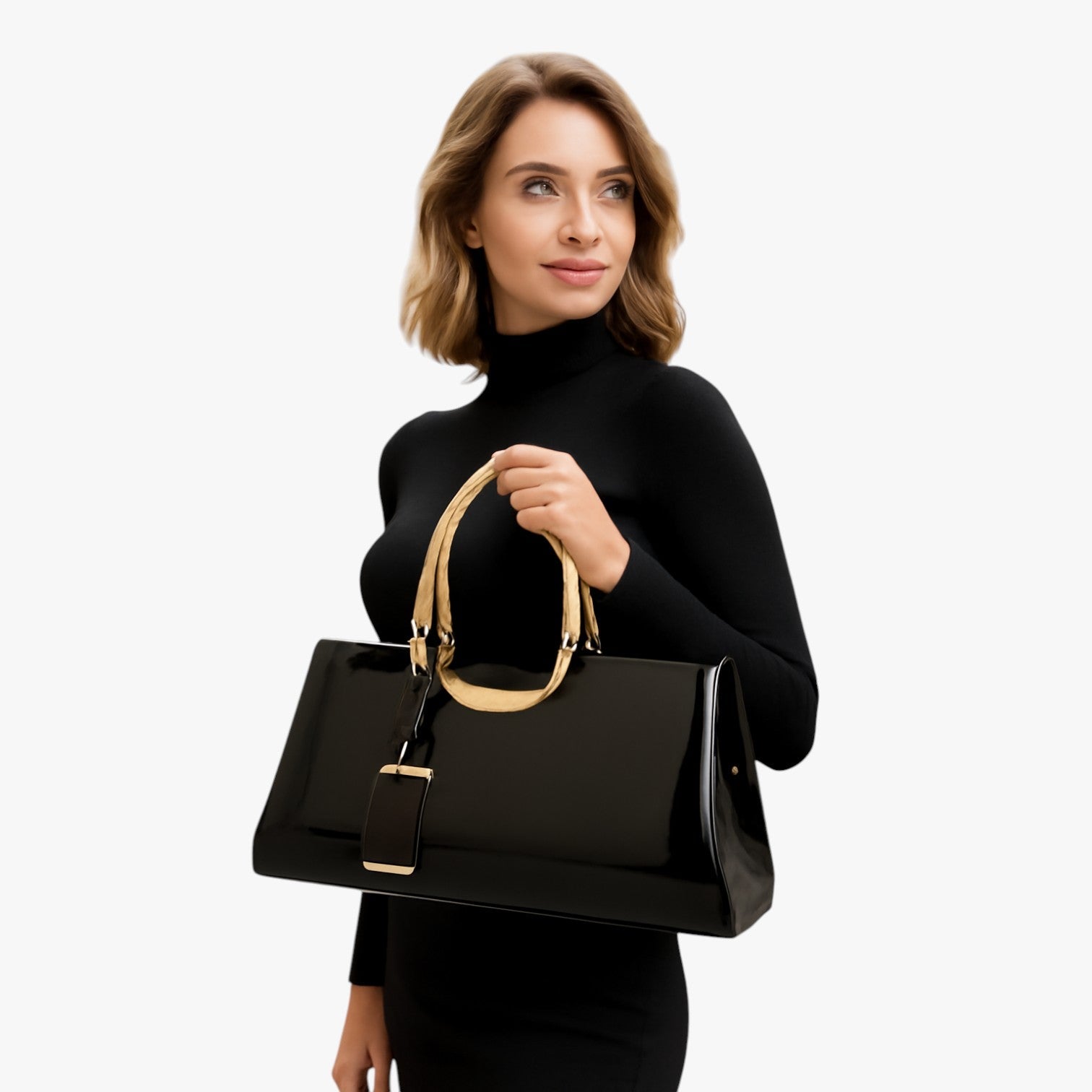 Borsa A Mano Multicolore Lucida Donna — Bellagio, immagine 2