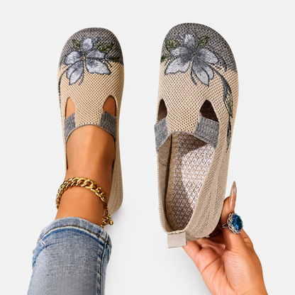 Ballerine Ergonomiche a Motivo Floreale da Donna — Rosalie