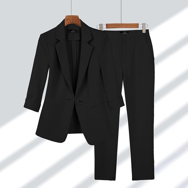 Completo Sartoriale Da Donna Con Blazer E Pantaloni Coordinati, immagine 2