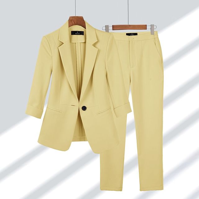 Completo Sartoriale Da Donna Con Blazer E Pantaloni Coordinati, immagine 5