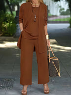 Completo Due Pezzi Da Donna Con Top Ampio E Pantaloni Coordinati, immagine 5