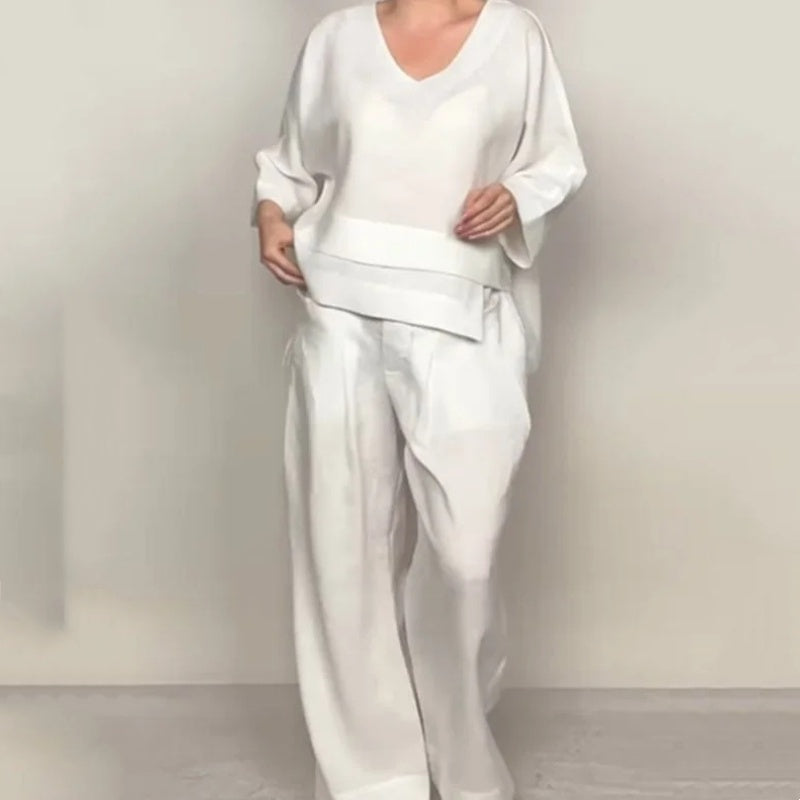 Completo Due Pezzi Donna | Scollo a V & Gamba Larga