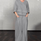 Completo Due Pezzi Donna | Scollo a V & Gamba Larga