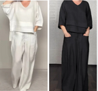 Completo Due Pezzi Donna | Scollo a V & Gamba Larga