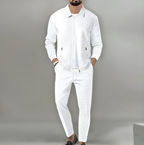 Completo Casual Da Uomo Con Giacca Zip E Pantaloni Coordinati, immagine 2