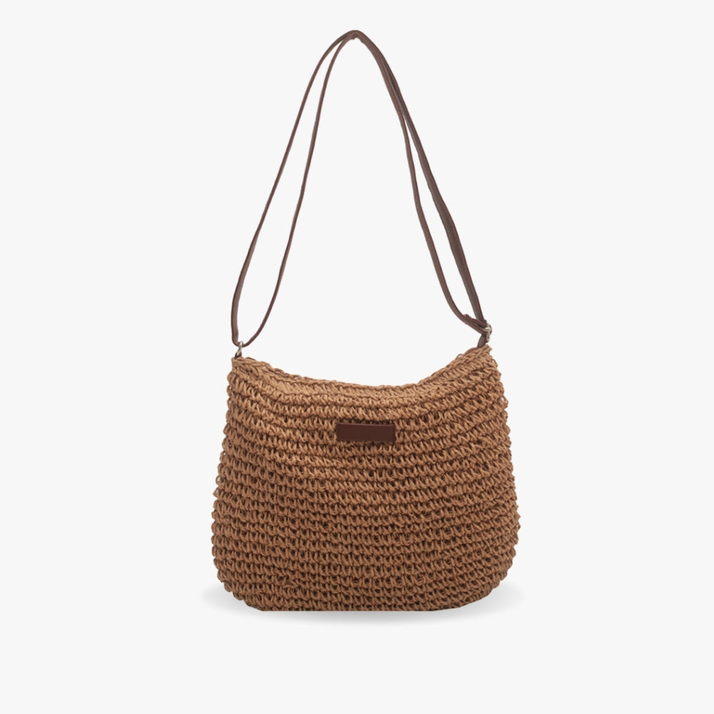 Borsa A Spalla Beige Intrecciata Donna — Taormina, immagine 32