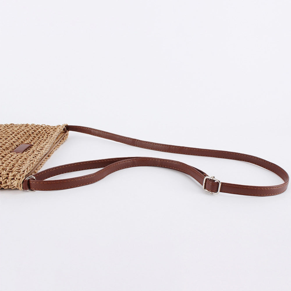 Borsa A Spalla Beige Intrecciata Donna — Taormina, immagine 17