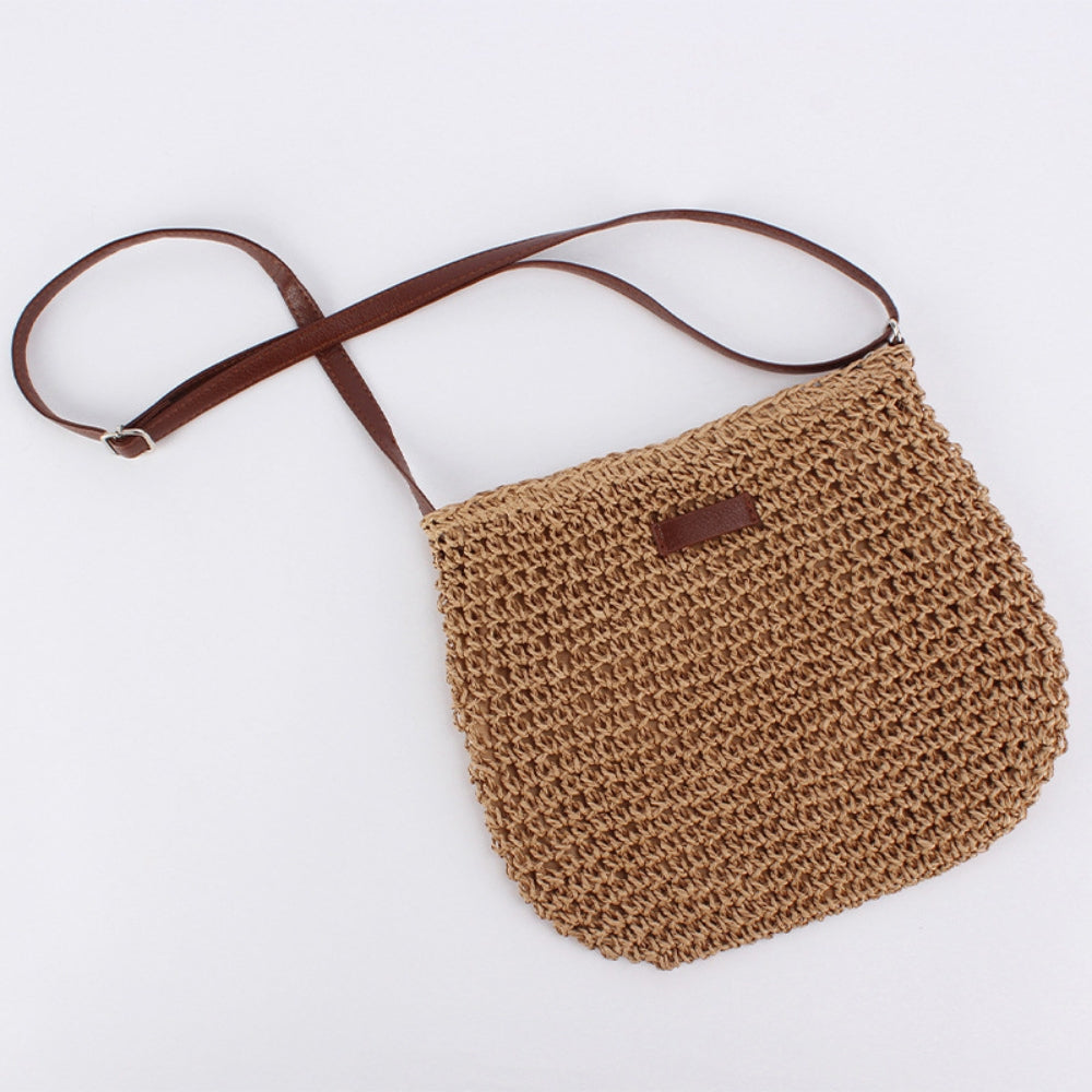 Borsa A Spalla Beige Intrecciata Donna — Taormina, immagine 16