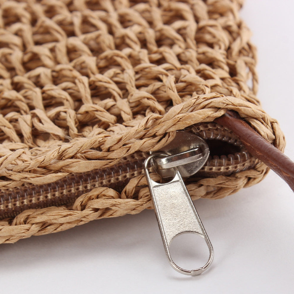 Borsa A Spalla Beige Intrecciata Donna — Taormina, immagine 19