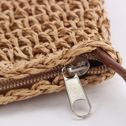 Borsa A Spalla Beige Intrecciata Donna — Taormina, immagine 19