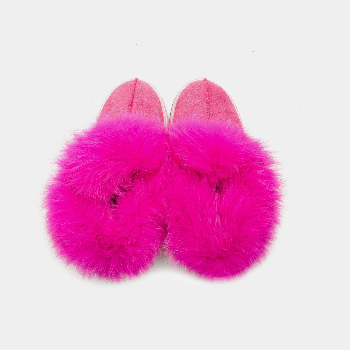 Stivaletti Fucsia In Pelle Scamosciata Da Donna Con Pelliccia Di Volpe, immagine 4