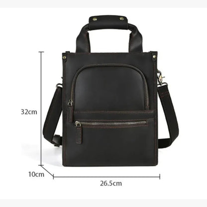 Borsa Portadocumenti Marrone Con Patta Unisex — Aversa, immagine 4