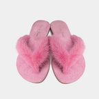 FORTE DEI MARMI - Slipper infradito in visone (Fucsia)