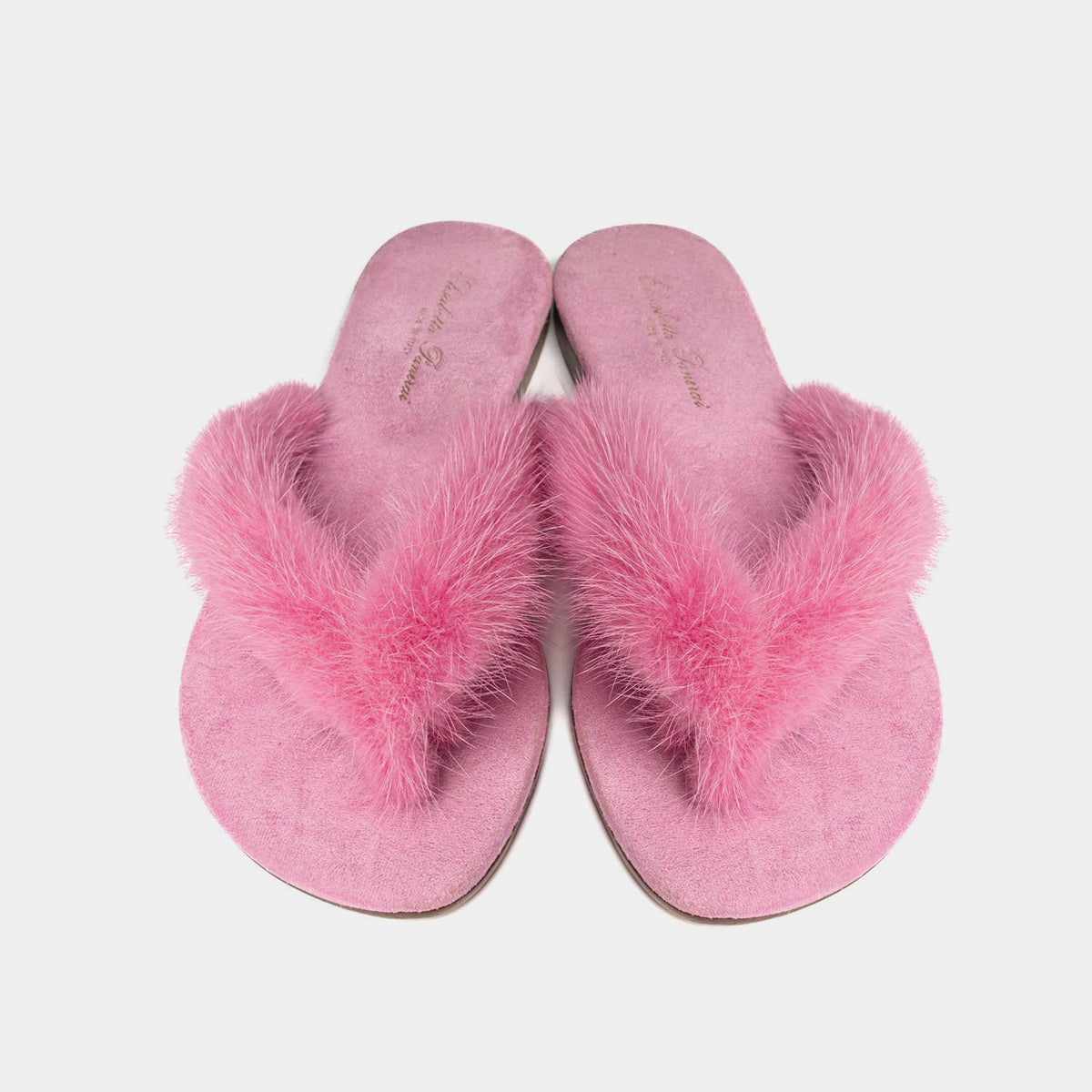 FORTE DEI MARMI - Slipper infradito in visone (Fucsia)