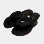 FORTE DEI MARMI - Slipper infradito in visone (Nero)