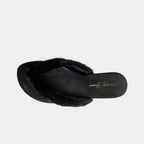 FORTE DEI MARMI - Slipper infradito in visone (Nero)