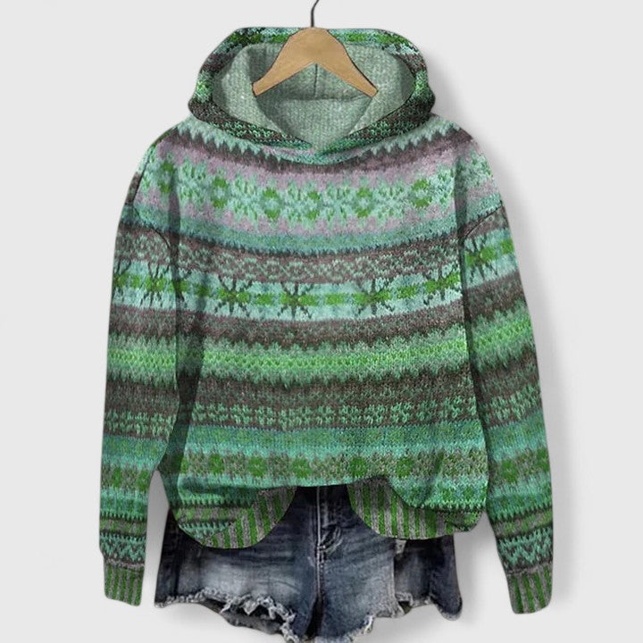 Felpa Donna | Cappuccio & Motivo Jacquard