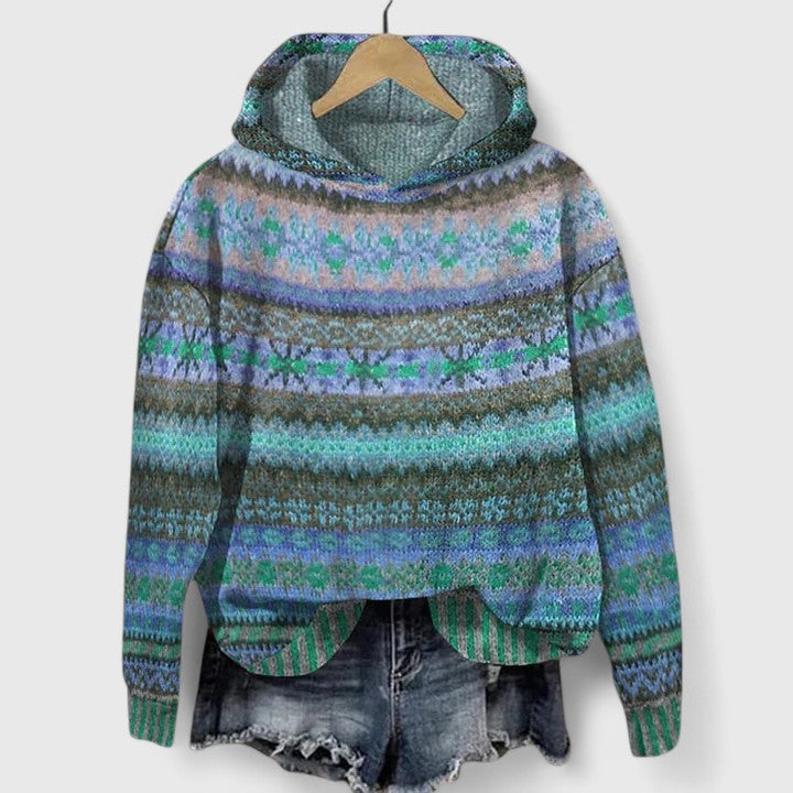 Felpa Donna | Cappuccio & Motivo Jacquard