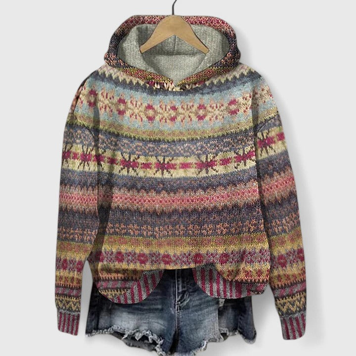 Felpa Donna | Cappuccio & Motivo Jacquard
