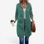 Felpa Donna | Modello Lungo con Cappuccio & Zip Integrale