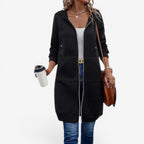 Felpa Donna | Modello Lungo con Cappuccio & Zip Integrale