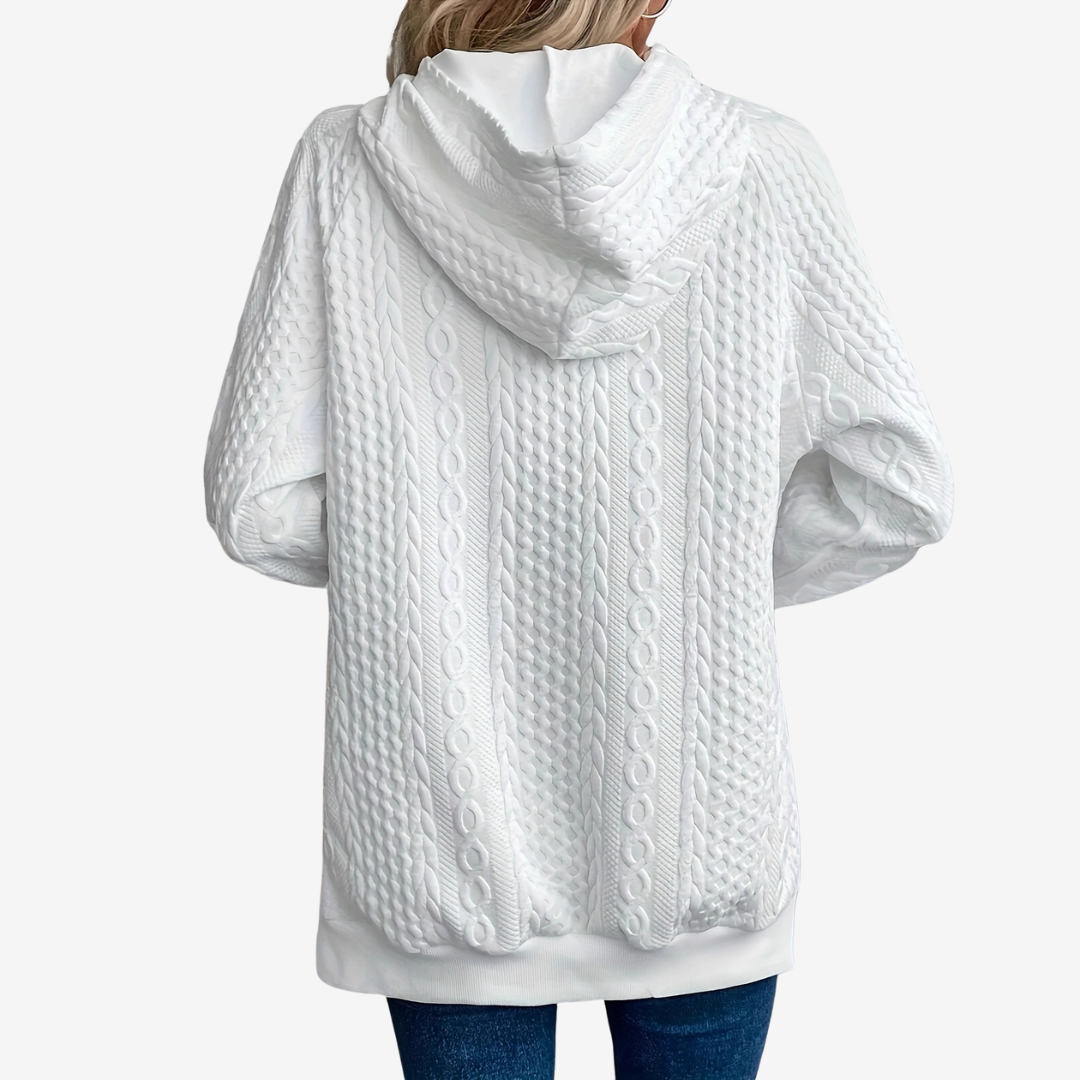 Felpa Donna con Cappuccio | Comfort e Stile Texturizzato