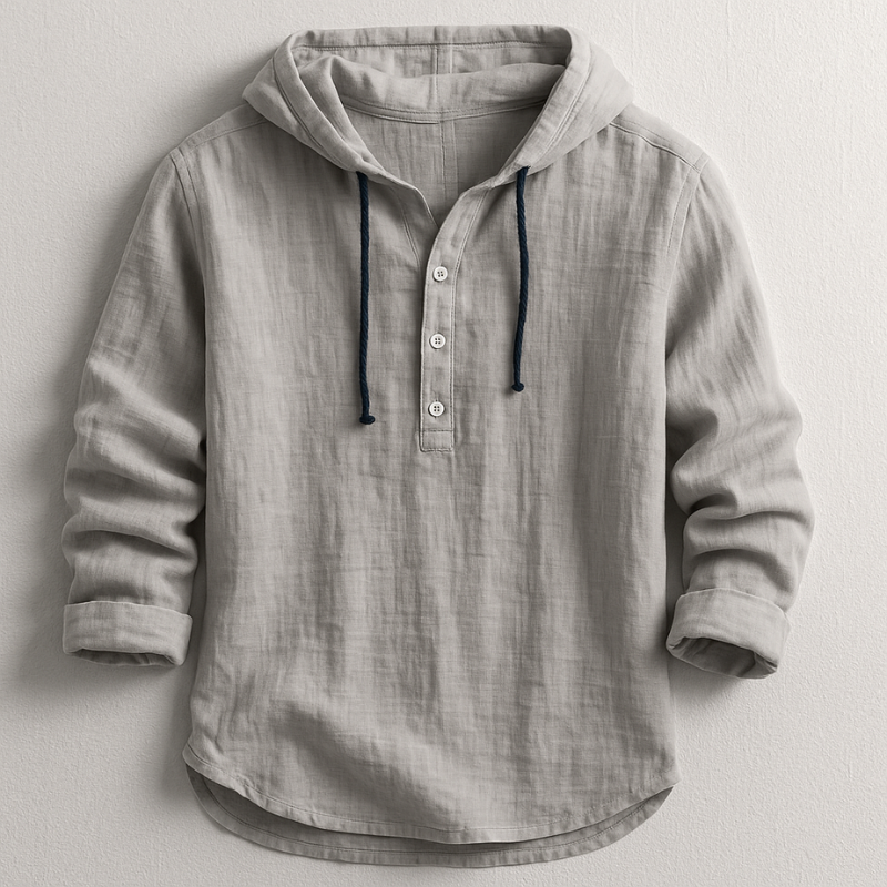 Felpa Uomo | Cappuccio & Abbottonatura Henley
