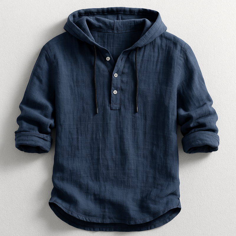 Felpa Uomo | Cappuccio & Abbottonatura Henley