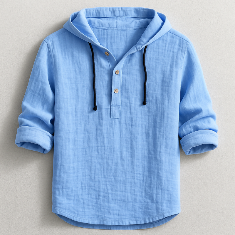 Felpa Uomo | Cappuccio & Abbottonatura Henley