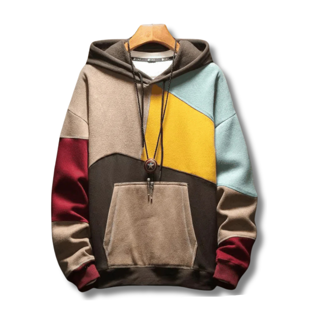 Felpa Uomo | Cappuccio & Design Color Block