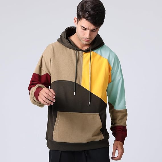 Felpa Uomo | Cappuccio & Design Color Block