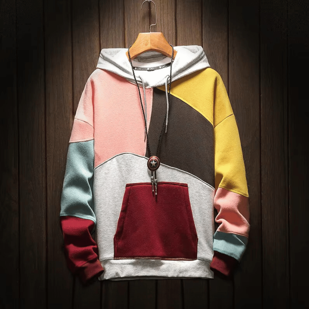 Felpa Uomo | Cappuccio & Design Color Block